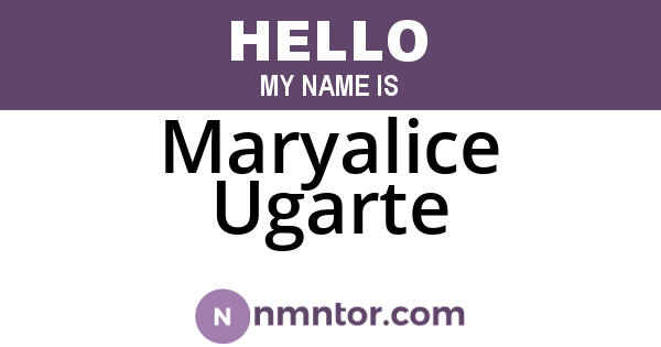Maryalice Ugarte