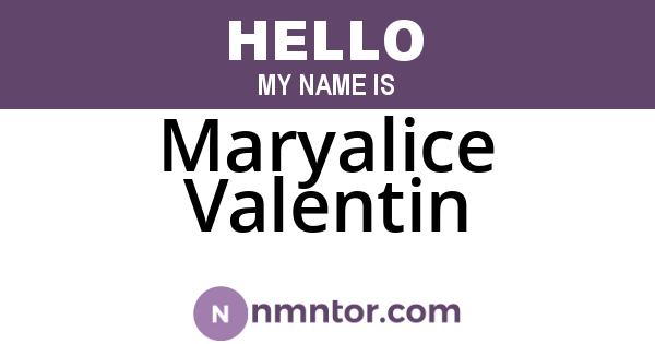 Maryalice Valentin