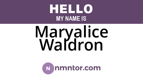 Maryalice Waldron