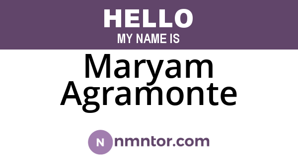 Maryam Agramonte