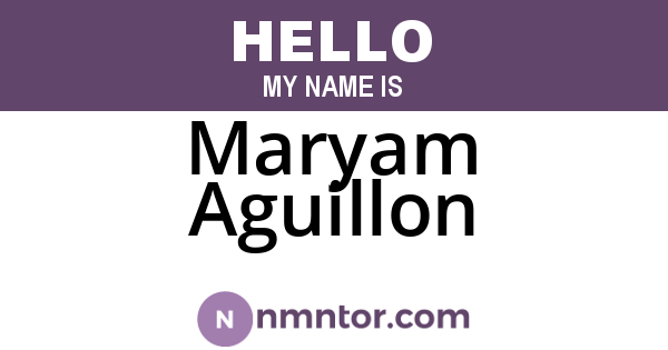 Maryam Aguillon