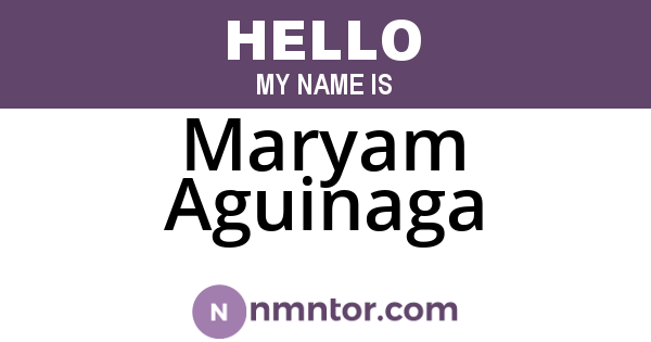 Maryam Aguinaga