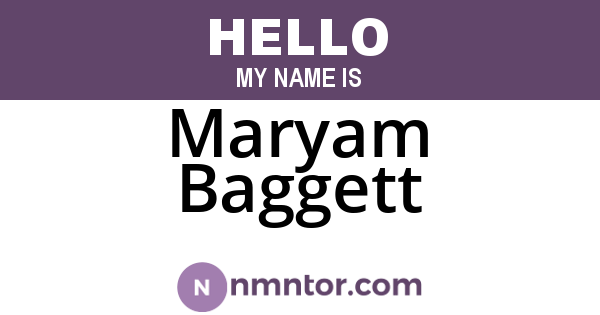 Maryam Baggett