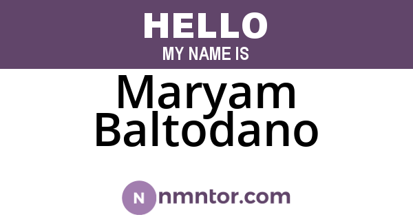 Maryam Baltodano