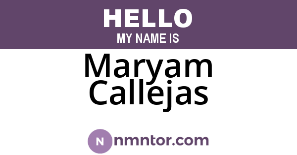 Maryam Callejas