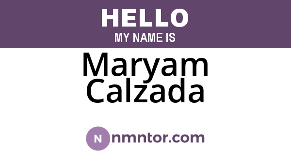 Maryam Calzada