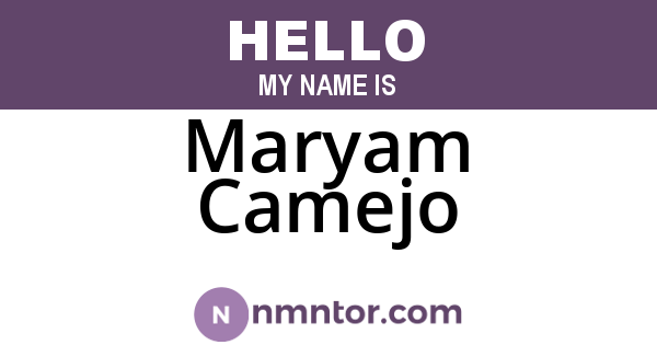 Maryam Camejo