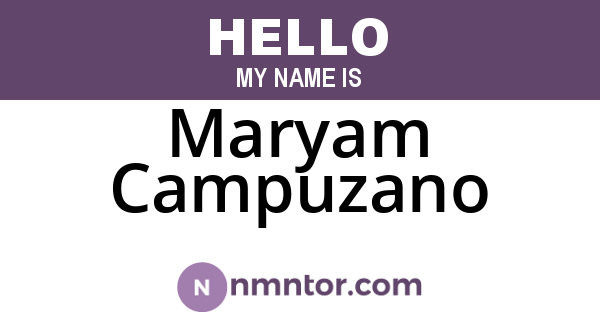 Maryam Campuzano