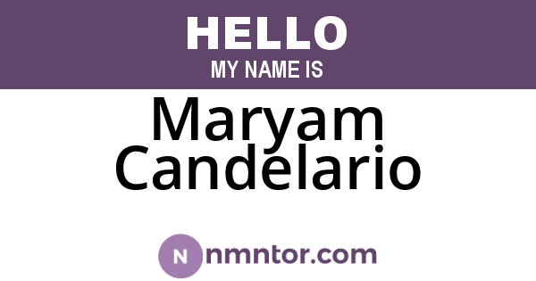 Maryam Candelario