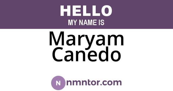 Maryam Canedo