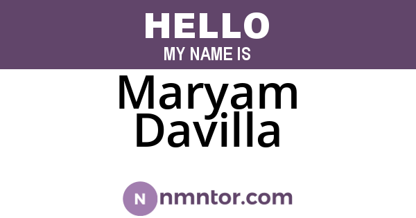 Maryam Davilla