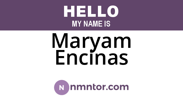 Maryam Encinas