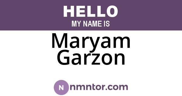 Maryam Garzon