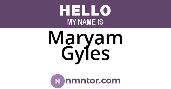 Maryam Gyles