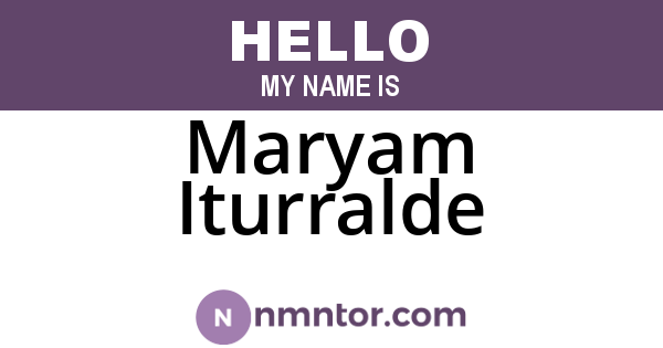 Maryam Iturralde