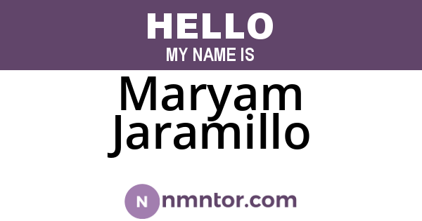 Maryam Jaramillo