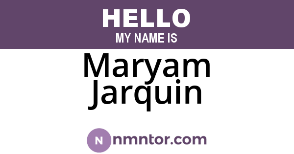 Maryam Jarquin