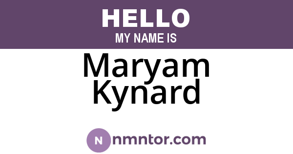 Maryam Kynard