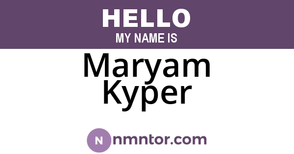 Maryam Kyper