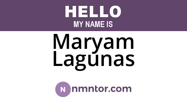 Maryam Lagunas