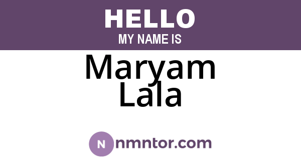 Maryam Lala