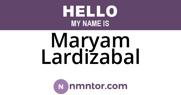 Maryam Lardizabal