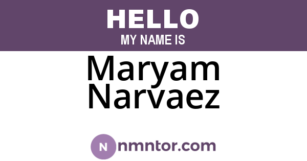 Maryam Narvaez