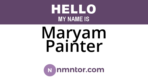 Maryam Painter