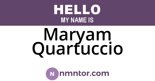 Maryam Quartuccio