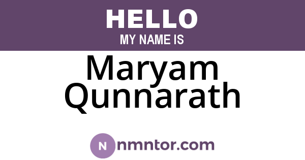 Maryam Qunnarath