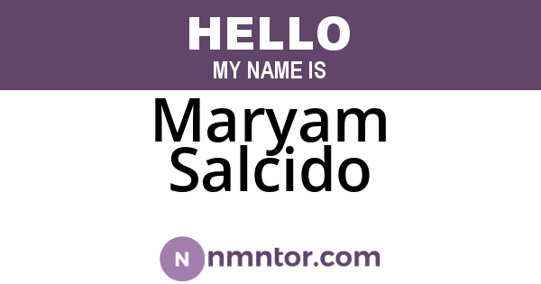 Maryam Salcido