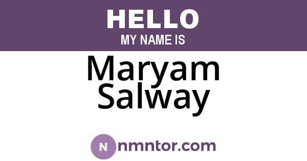Maryam Salway
