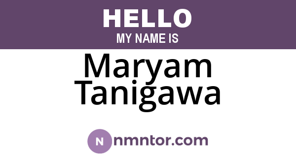 Maryam Tanigawa