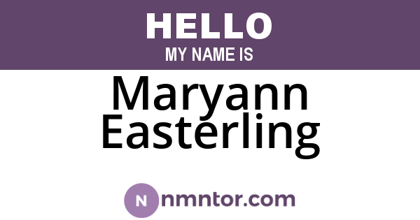 Maryann Easterling