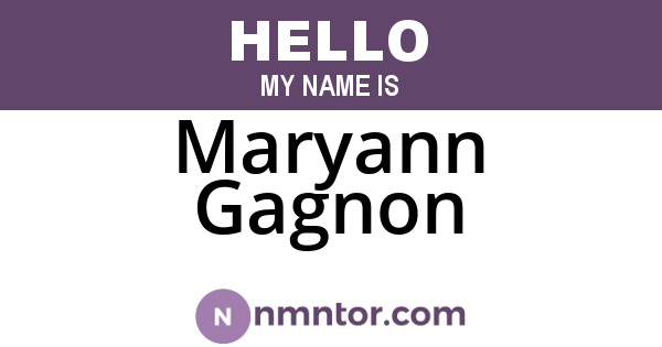 Maryann Gagnon