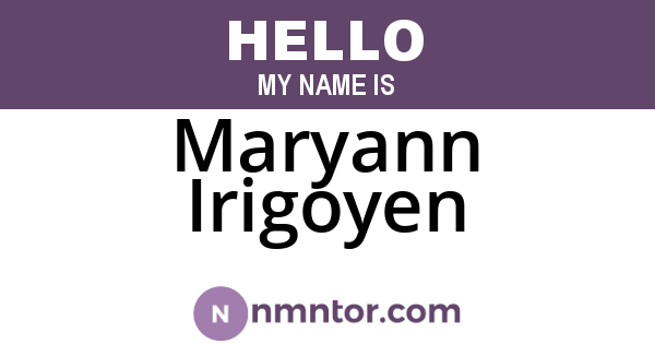 Maryann Irigoyen