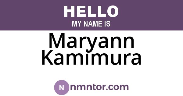 Maryann Kamimura