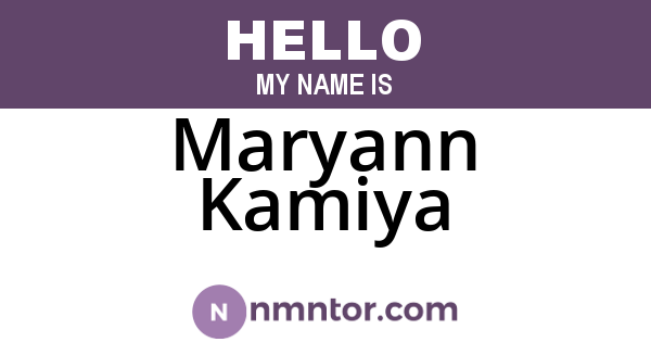 Maryann Kamiya