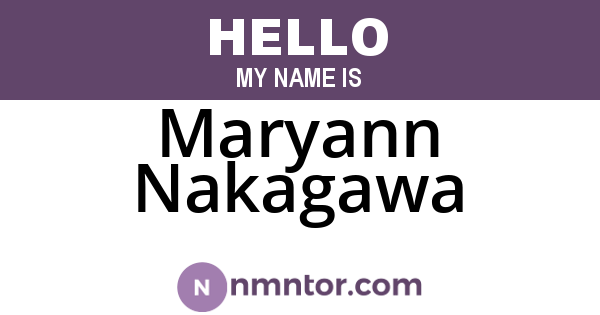 Maryann Nakagawa