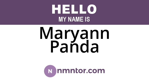 Maryann Panda