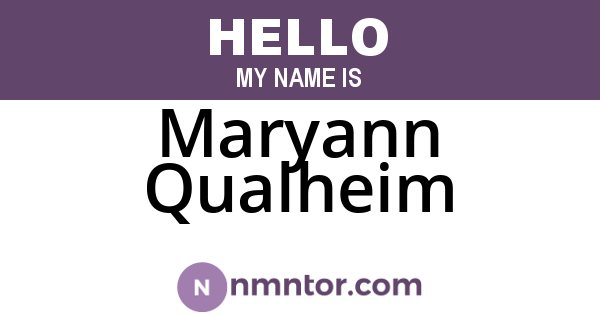 Maryann Qualheim