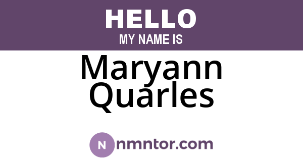Maryann Quarles