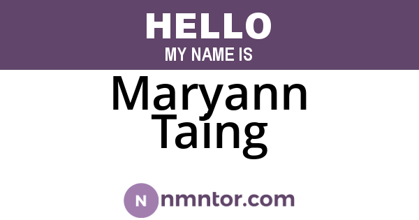 Maryann Taing