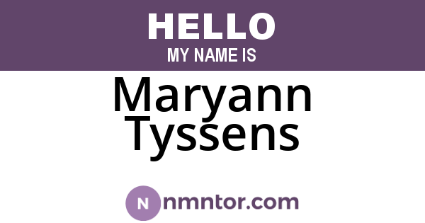 Maryann Tyssens