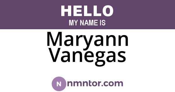 Maryann Vanegas