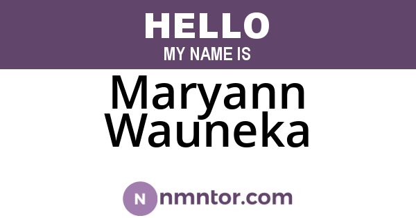 Maryann Wauneka