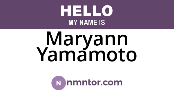 Maryann Yamamoto