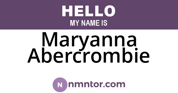 Maryanna Abercrombie