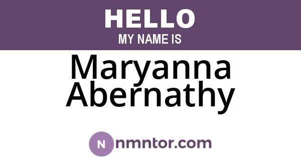 Maryanna Abernathy