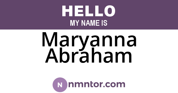 Maryanna Abraham